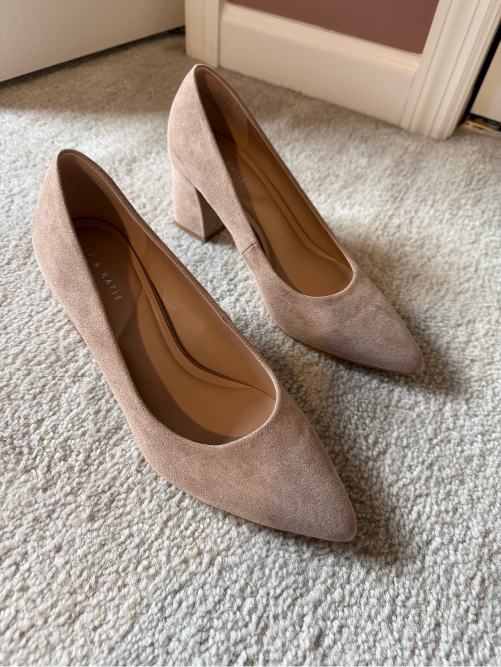 Kelly & Katie Nude Block Heels